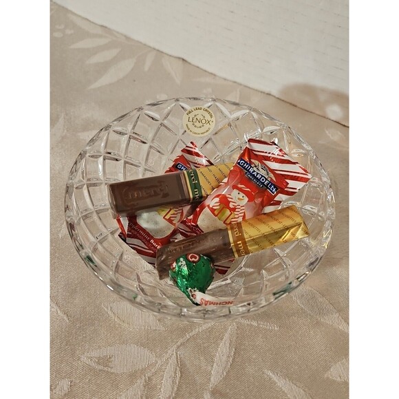Lenox Full Lead Crystal 5" Candy Dish made in Czech Rep. Excellent Condition - Picture 1 of 7